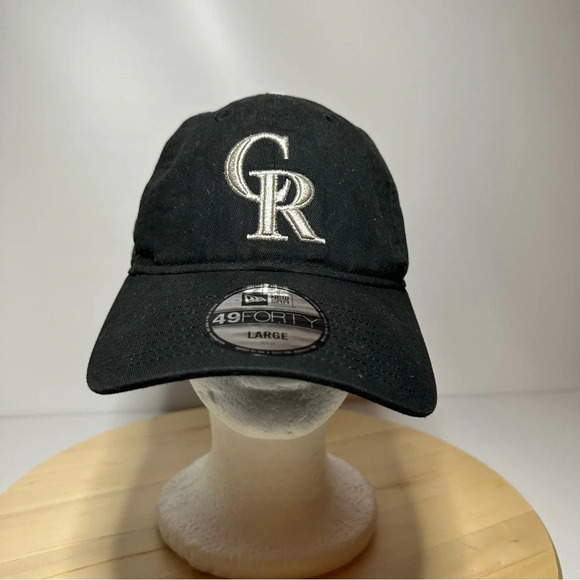 Colorado Rockies MLB Baseball NewEra 49Forty Size Large Fitted Hat Cap Black - Picture 2 of 8
